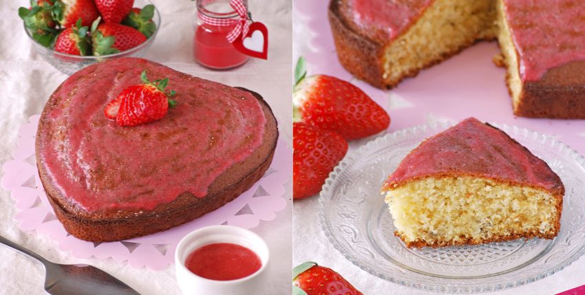 Cake de limón y lavanda con glaseado ligero de fresas: receta romanticona para compartir